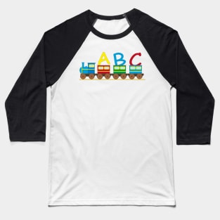 ABC Train for Kids, Children, Kindergarten, Preschool Baseball T-Shirt